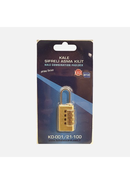 Kale Şifreli Asma Kilit 4 Haneli Pirinç 21MM 1 Paket ( 12 Adet ) indirimleri