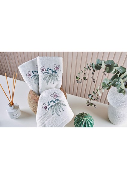 3 Lü Peçete Micro Orchide Kırıkbeyaz