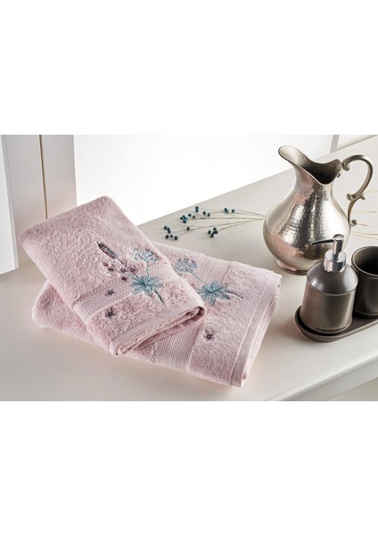 2'li Havlu Set Micro Petra Pudra