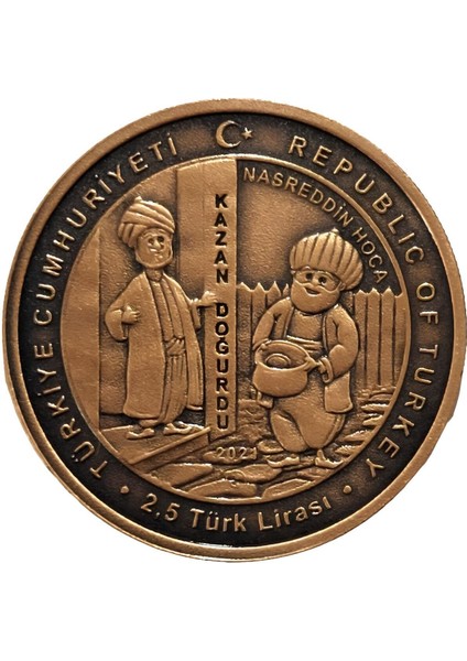 Nasreddin Hoca "kazan Doğurdu" Masal Kahramanları Serisi No:7,hatıra Para (Sertifikalı) 2021