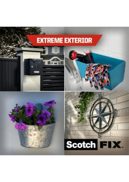 ™ Scotch-Fix™ Extreme Dış Mekan Montaj Bandı, Max 13 kg (19MM x 5m) fırsatları
