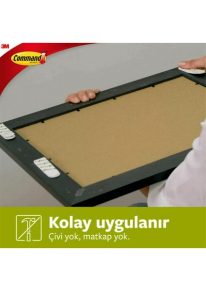 ™ Command™ 17207-CIS Orta Boy Dar Cırt Bant, Max 5,4 kg (4 Set Dar Cırt Bant)