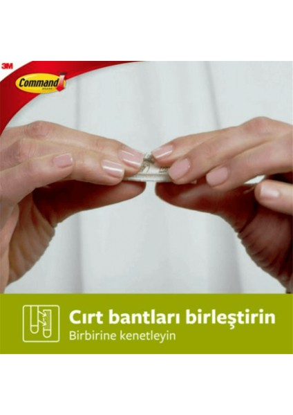 ™ Command™ 17207-CIS Orta Boy Dar Cırt Bant, Max 5,4 kg (4 Set Dar Cırt Bant)