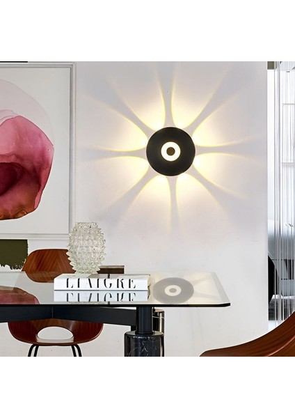 Modern Tasarım Dekoratif Işık Desenli 7 Watt LED Armatür 3000K Gün Işığı Iç ve Dış Mekan LED Aplik