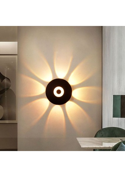 Modern Tasarım Dekoratif Işık Desenli 7 Watt LED Armatür 3000K Gün Işığı Iç ve Dış Mekan LED Aplik indirimleri