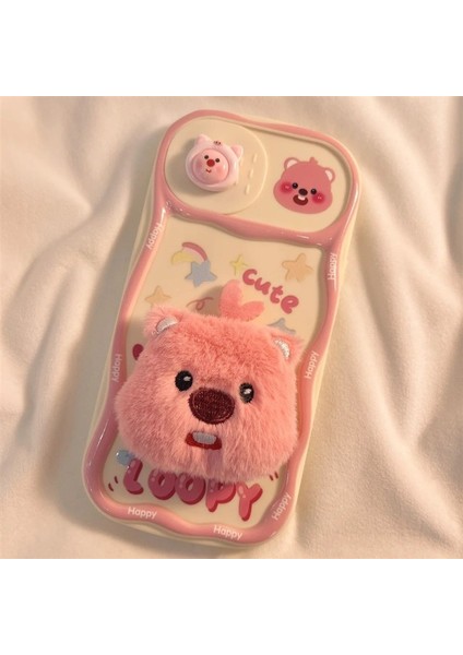 Apple 13PROMAX Cep Telefonu Kılıfına Uygun Karikatür Peluş Yakut Standı (Yurt Dışından) fiyatları