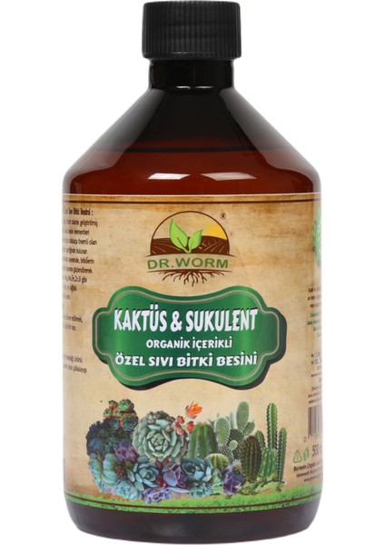 Kaktüs & Sukulent Organik İçerikli Özel Sıvı Bitki Besini 500 ML fırsatları