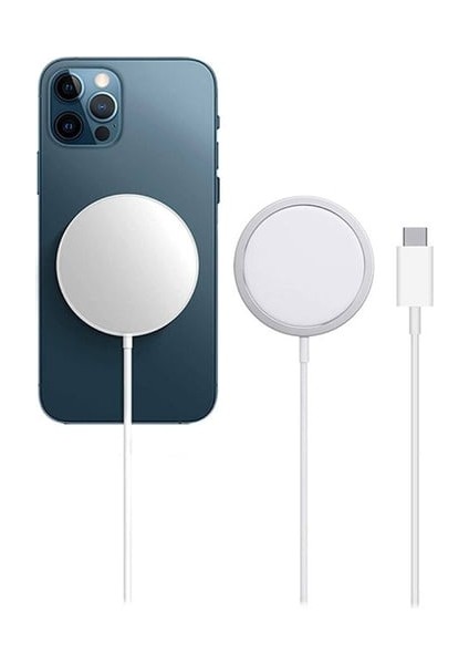Apple MHXH3TU/A 11-12-13-14-15 Pro Promax Uyumlu Magsafe Hızlı Şarj Wireless Şarj ve 20W USB-C Adaptör Şarj Cihazı modelleri