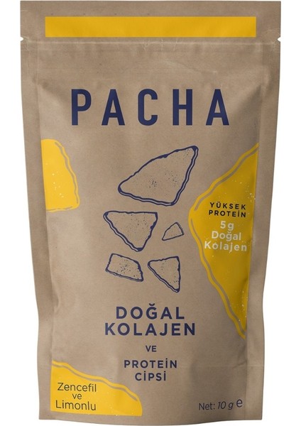Doğal Kolajen ve Protein Cipsi Aylık Zencefilli ve Limonlu 30 x 10 gr fırsatları