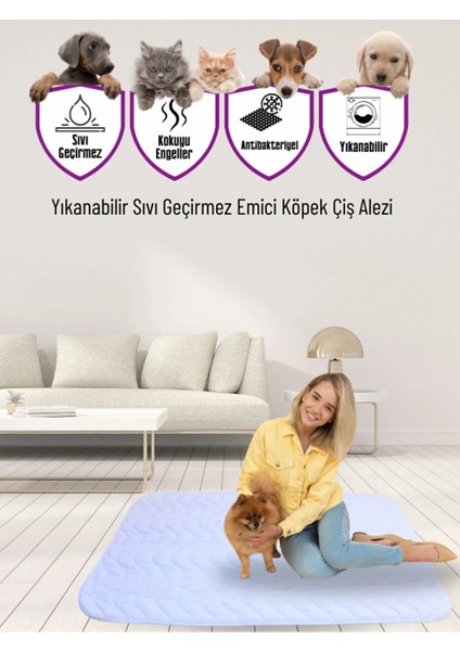 Kapitoneli Yıkanabilir Sıvı Geçirmez Emici Köpek Kedi Çiş Alezi 60X90 cm fiyatları