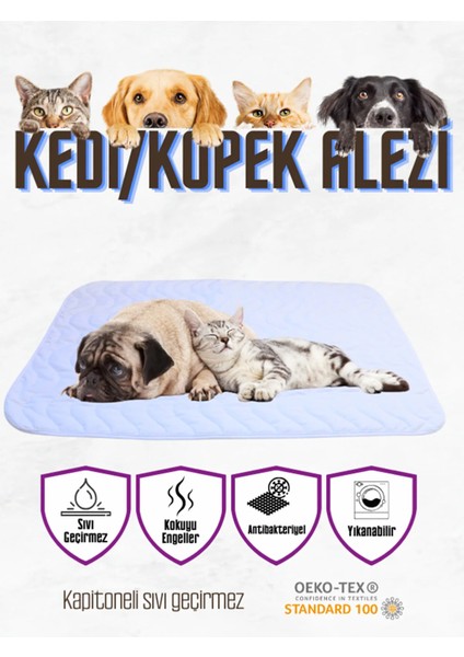 Kapitoneli Yıkanabilir Sıvı Geçirmez Emici Köpek Kedi Çiş Alezi 60X90 cm fırsatları