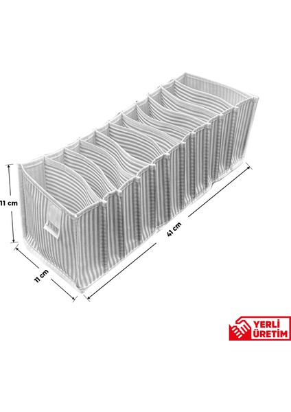 11 Gözlü Çekmece ve Dolap Içi Akordiyon Düzenleyici Organizer S Beden 6'lı Paket