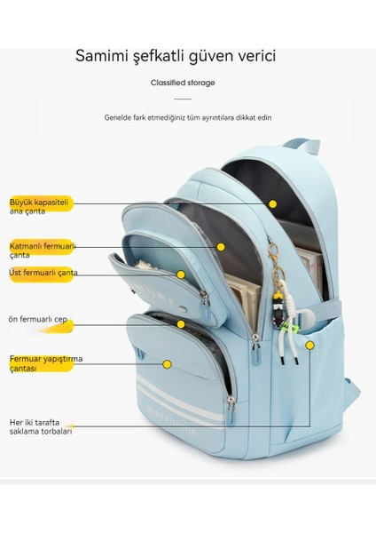 Yeni Okul Çocuğu Çocuk Okul Çantası, Kız Sırt Çantası, Hafif Okul Çantası, Kız Uygulanabilir (Yurt Dışından)