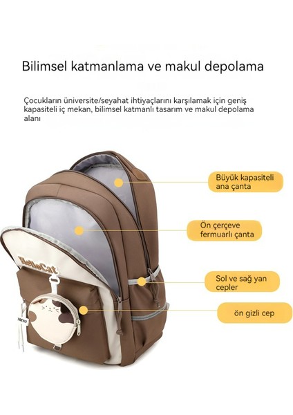 Yeni Ortaokul Okul Çantası, Büyük Kapasiteli Yük Azaltma, Yüksek Kaliteli Sırt Çantası, Kızlar Için Uygun (Yurt Dışından) indirimleri