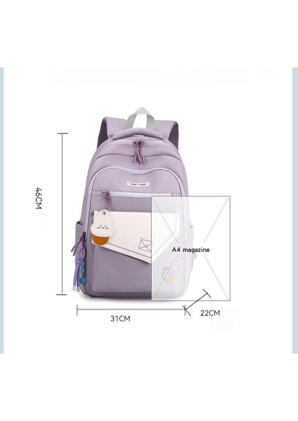 Su Geçirmez Büyük Kapasiteli Kız Öğrenci Okul Çantası, Omurga Yükü Azaltmak (Yurt Dışından) indirimleri