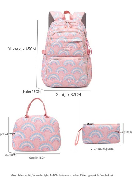 Su Geçirmez Büyük Kapasiteli Öğrenci Okul Çantası, Üç Parçalı Set (Yurt Dışından) fırsatları