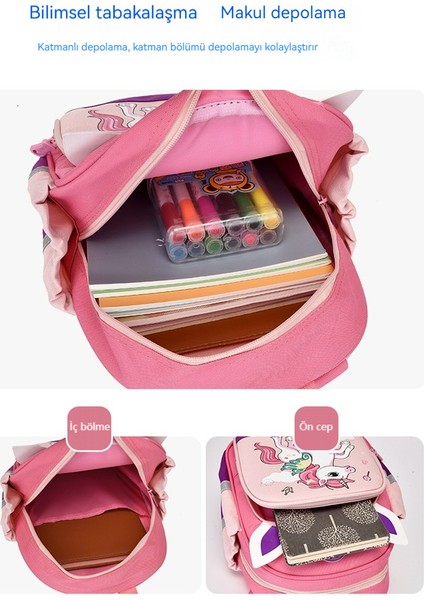 Su Geçirmez Büyük Kapasiteli Öğrenci Okul Çantası, Omurga Yükü Azaltmak (Yurt Dışından) modelleri