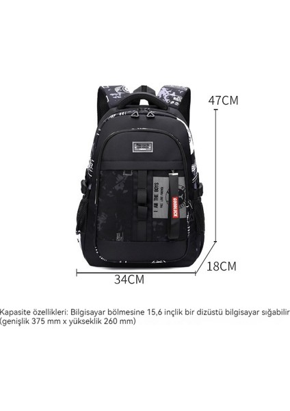 Su Geçirmez Büyük Kapasiteli Öğrenci Okul Çantası (Yurt Dışından) indirimleri