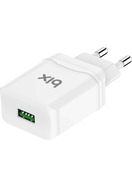 BX-QC30M Samsung, Xiaomi, Huawei Uyumlu 18W Hızlı Qualcoom 3.0 Şarj Adaptörü & Mikro USB Kablo