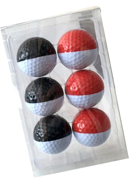 6 Adet Uygulama Golf Topları, Kapalı Açık Arka Bahçe Için Yumuşak Kauçuk Golf Topu Siyah Beyaz + Kırmızı Beyaz (Yurt Dışından) fiyatları