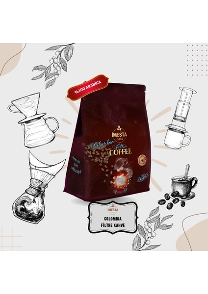 Colombia Filtre Kahve 250gr Çekirdek ya da Öğütülmüş