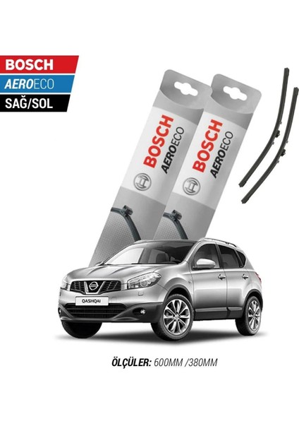 Nissan Qashqai 2009 Model Bosch Aeroeco Muz Silecek Takımı