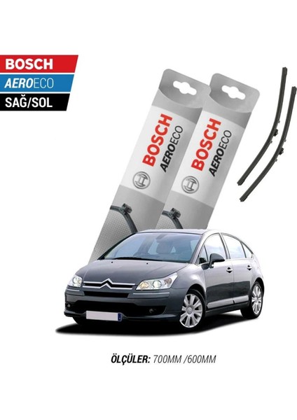 Citroen C4 2005 Model Bosch Aeroeco Muz Silecek Takımı