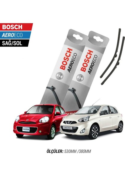 Nissan Micra 2013 Model Bosch Aeroeco Muz Silecek Takımı