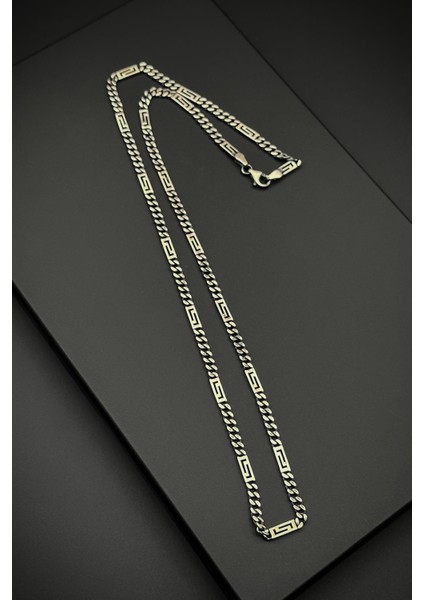 925 Ayar Gümüş Italyan Model Gümüş Renk Erkek Kolye FRJ30701-801-A