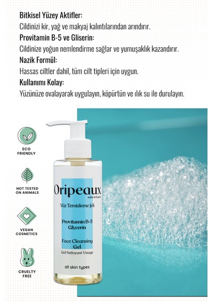 Nem Dengesi Makyaj Yüz Temizleme Jeli Face Cleansing Gel 200 ml (Provıtamın B-5,glycerın)