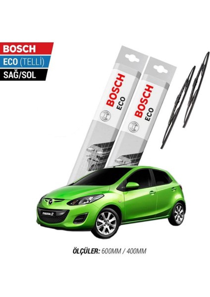 Mazda 2 2008 Model Silecek Takımı Bosch Eco (Telli)