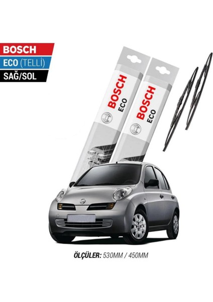 Nissan Micra 2009 Model Silecek Takımı Bosch Eco (Telli)