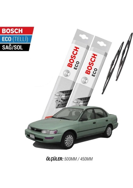 Toyota Corolla 1997 Model Silecek Takımı Bosch Eco (Telli)