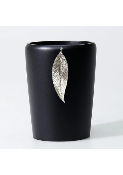 Leaf Banyo Seti Siyah-Gümüş