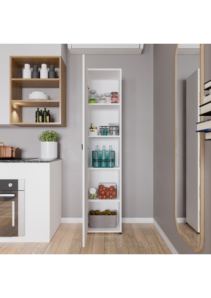 Rosso 5 Raflı Çok Amaçlı Mutfak Dolabı Banyo Dolabı Çok Amaçlı Dolap modelleri