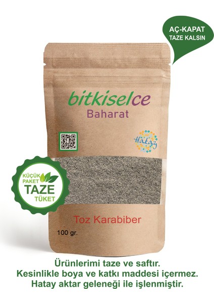 Premium Kalite Hatay Lezzeti Toz Karabiber - Taze Öğütülmüş Aroma Dolu Karabiber 200 gr.