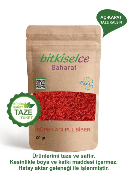 Premium Kalite Hatay Süper Acı Pul Biber - Doğal ve Lezzet Dolu Baharat 200 gr.