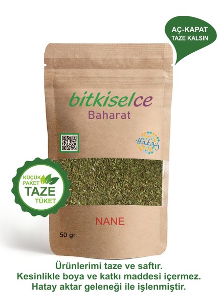 Premium Kalite Hatay’ın Ferahlatıcı Sihiri: Doğal Nane 50 gr.