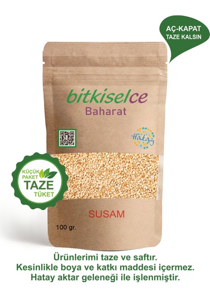 Premium Kalite Doğal Susam - Sofralarınızın Sağlık Işıltısı 200 gr.