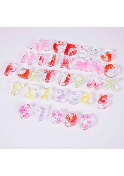 Epoksi Silikon Kalıp Büyük Harfler Kalıbı Küçük Boy 1.7 cm modelleri