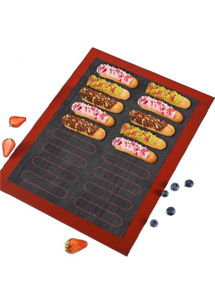 Çift Taraflı Delikli Makaron ve Ekler Pişirme Matı Silpatı 30 x 40 cm