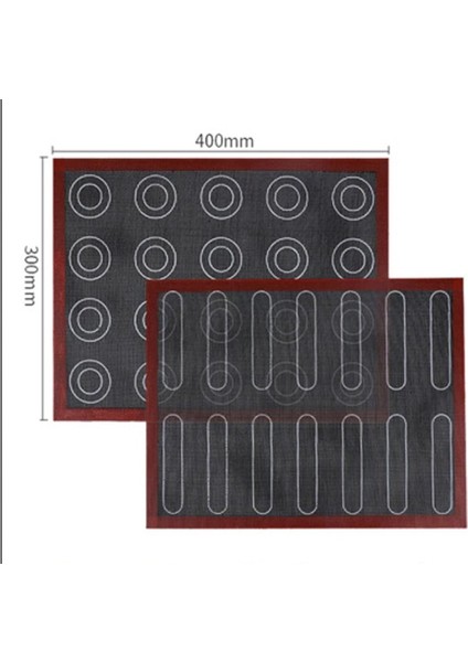 Çift Taraflı Delikli Makaron ve Ekler Pişirme Matı Silpatı 30 x 40 cm