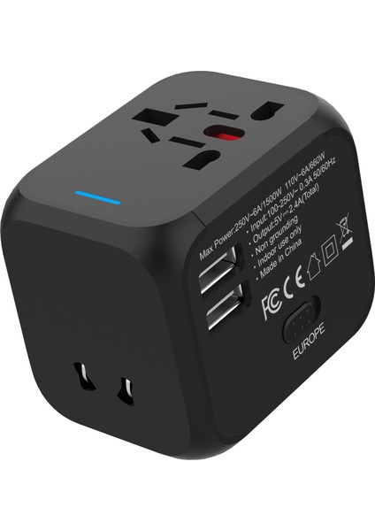 2usb Çok Fonksiyonlu Ingilizce Avustralya Yönetmeliği Avrupa Yönetmeliği Abd Seyahat Fişi Seyahat Şarj Cihazı (Yurt Dışından)