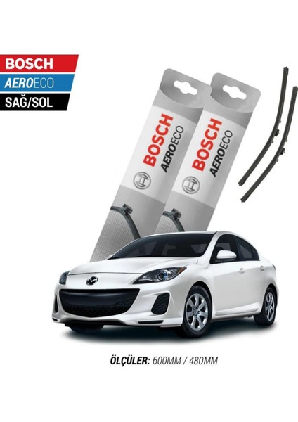 Mazda - Mazda 3 Sedan 2010 Model Bosch Aeroeco Muz Silecek Takımı