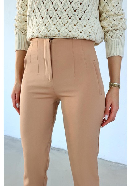 Reem Pensli Camel Pantolon