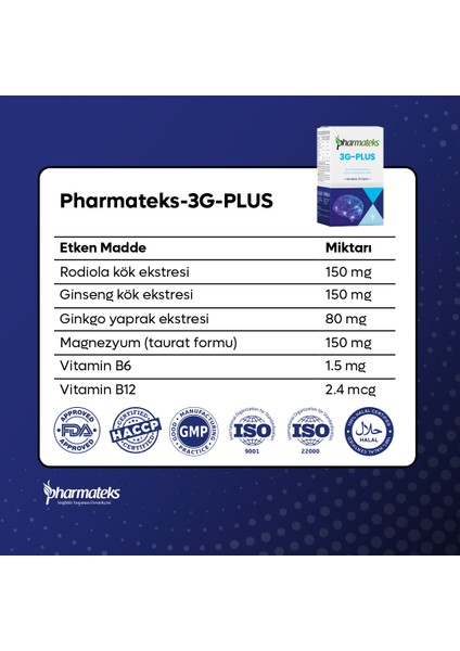 3g-Plus Hafıza Güçlendirmeye Yardımcı Ginseng Içerikli 30 Kapsül