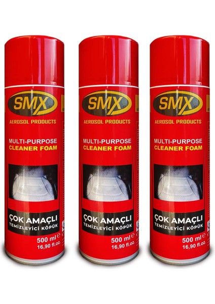 3 Adet Smx Çok Amaçlı Temizleyici Köpük Sprey