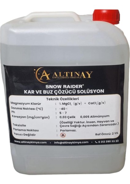 altınay buz çözücü solüsyon 30kg