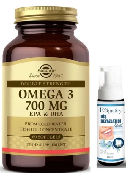 Omega 3 700 Mg 60 Yumuşak Jelatinli Kapsül - Diş Beyazlatıcı Köpük