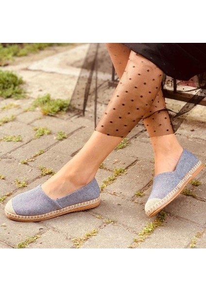 Kadın Jean Espadril Yazlık Günlük Babet Ayakkabı